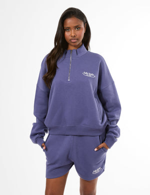 Kaiia Running Club Logo Sweat Shorts Light Navy