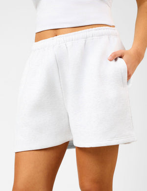 Kaiia The Label Seam Detail Side Pocket Shorts Light Grey Marl