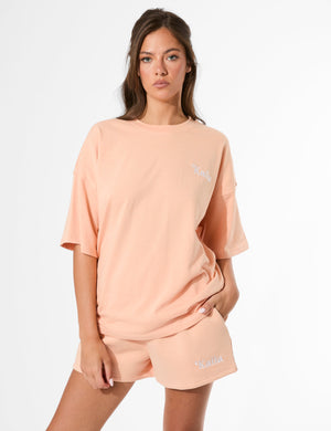 Kaiia Logo Mini Sweat Shorts Tangerine