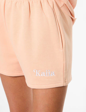 Kaiia Logo Mini Sweat Shorts Tangerine