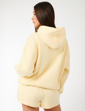 Kaiia Logo Mini Sweat Shorts Soft Yellow & Grey