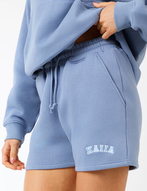 Kaiia Logo Sweat Shorts Vintage Blue