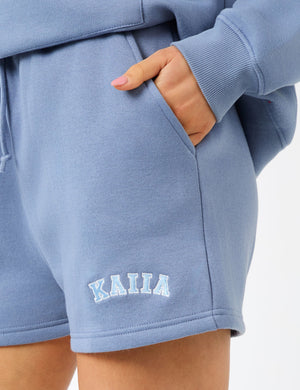 Kaiia Logo Sweat Shorts Vintage Blue