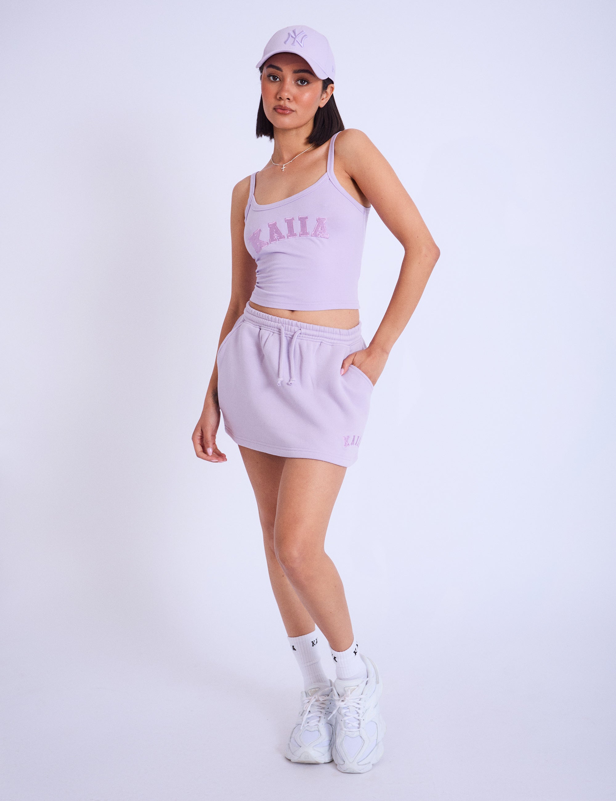 Kleesier☆Basic logo low rise sweat skirt Basic logo low rise sweat skirt, Pink - kleesier
