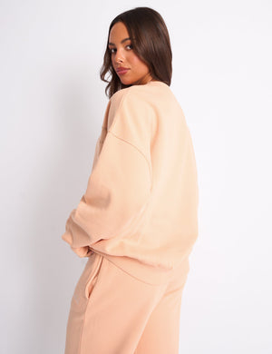 Kaiia Sport Oversized Sweatshirt Apricot