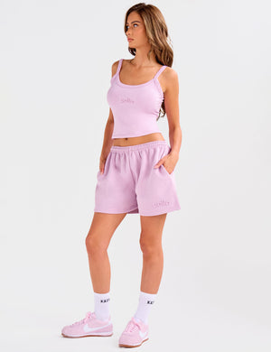 Kaiia Embossed Logo Cami Top Parma Violet