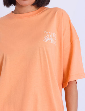 Kaiia Studio Bubble Logo Oversized T-shirt Light Orange