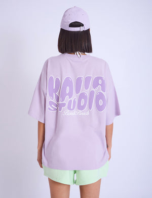 Kaiia Studio Bubble Logo Oversized T-shirt Lilac