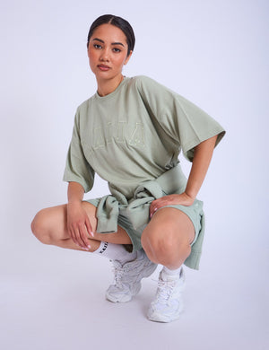 Kaiia Oversized T-shirt Sage Green