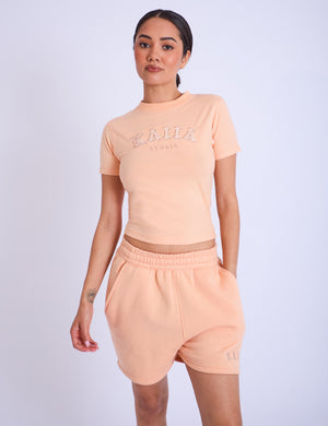 Kaiia Studio Longline Baby Tee Peach