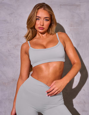 Kaiia Sculpt Scoop Neck Bralette Dove Grey