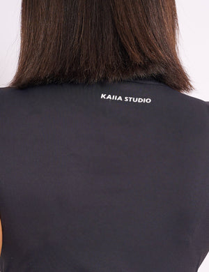 Kaiia Sculpt Short Sleeve Fitted T-shirt Black