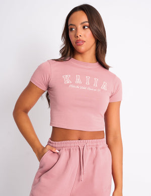 Kaiia Logo Baby Tee Blusher