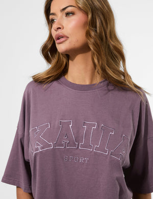 Kaiia Sport Oversized T-shirt Elderberry