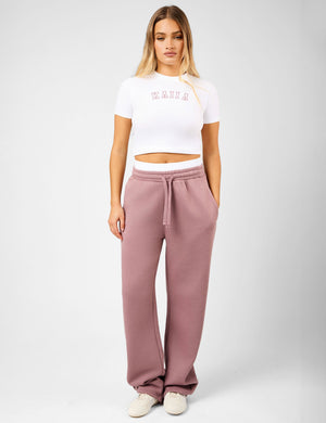 Kaiia Logo Baby Tee White & Rosewood