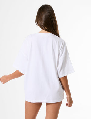 Kaiia Sicilia Olives Graphic Oversized T-Shirt White