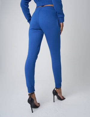 Cinched High Waisted Joggers Cobalt Blue