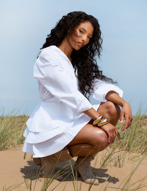 Long Sleeve Collared Shirt White