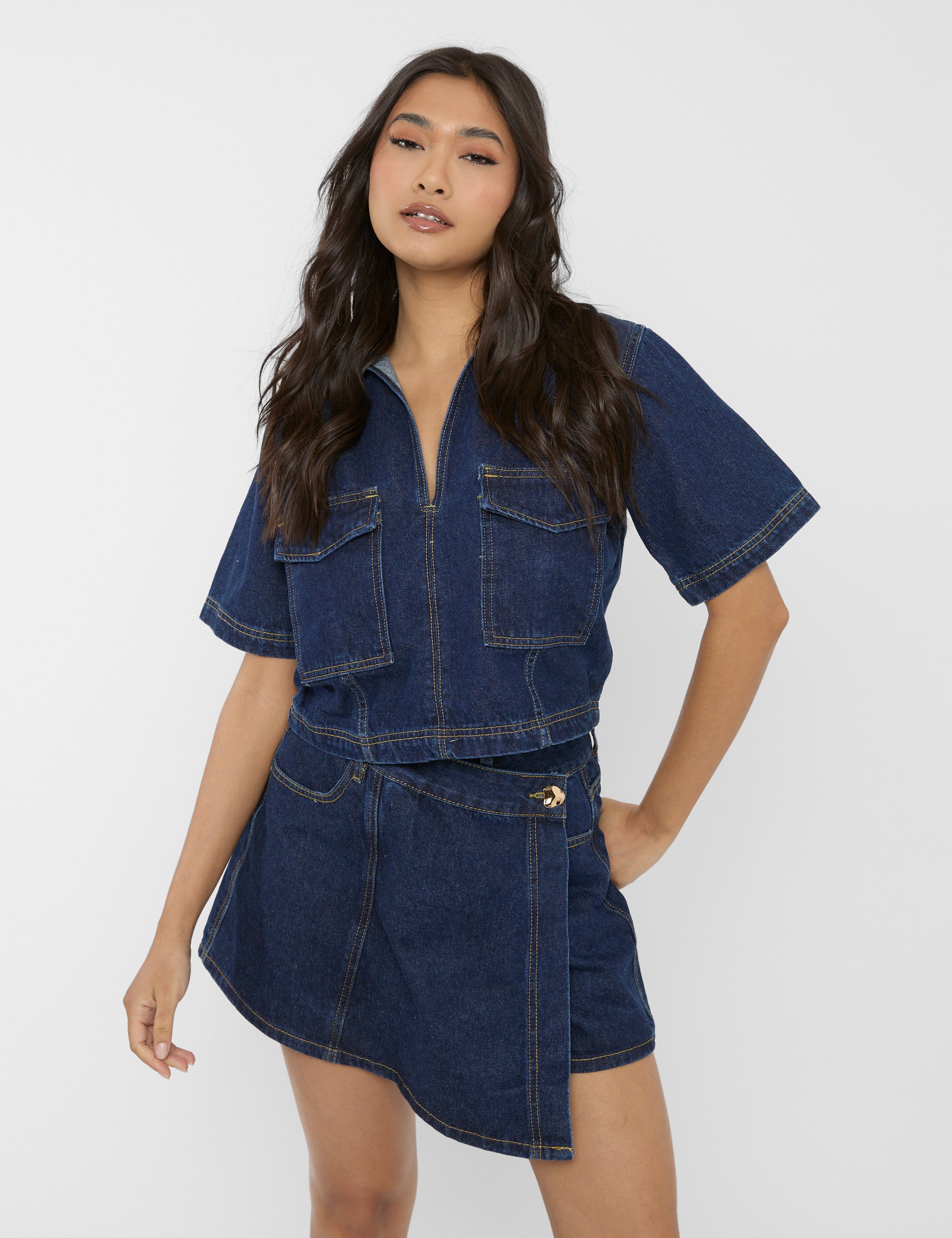 ROW！Bonjour diary☆Blue denim tunic☆6y P00630825.jpg