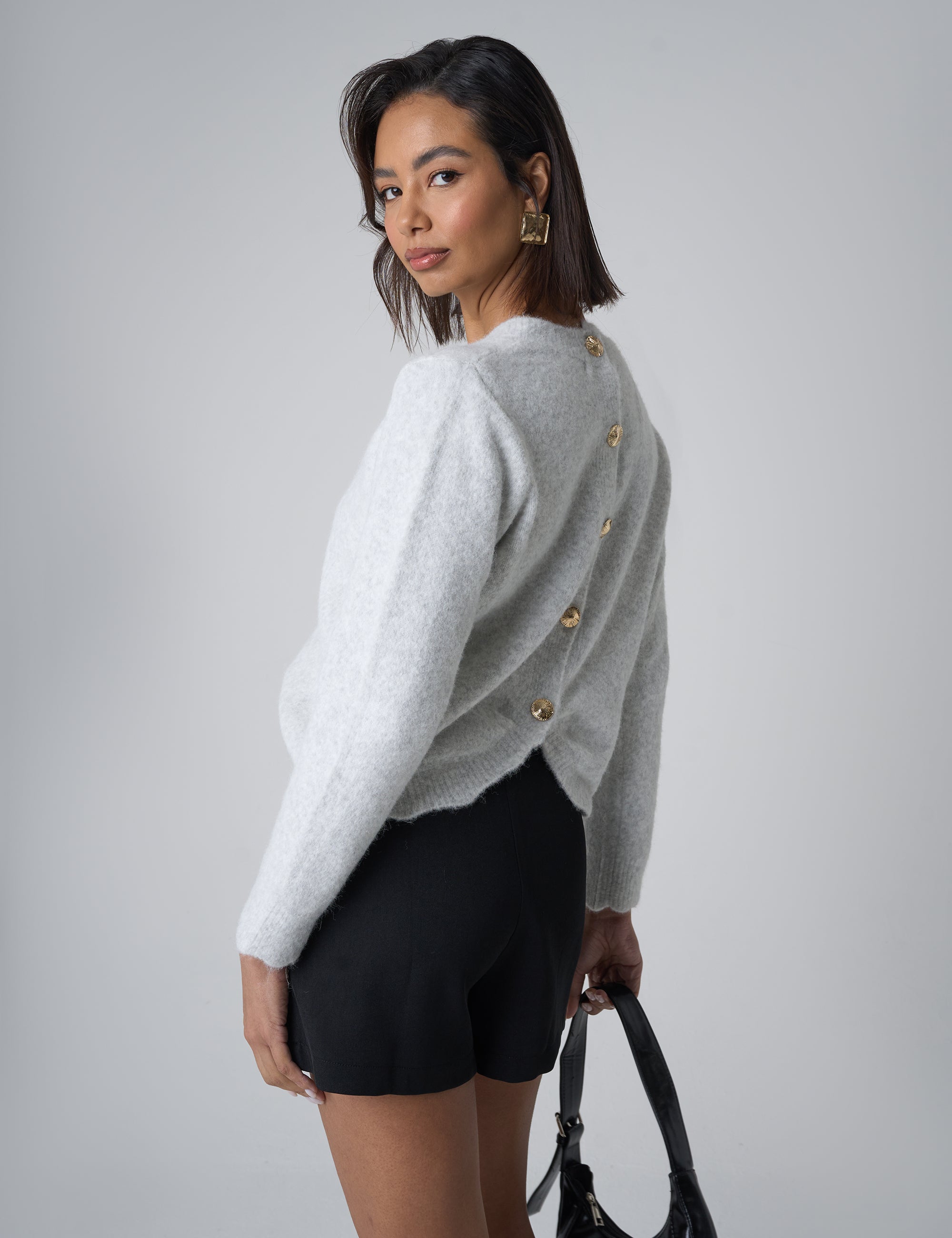 Super Soft Button Front Cardigan Grey | Public Desire