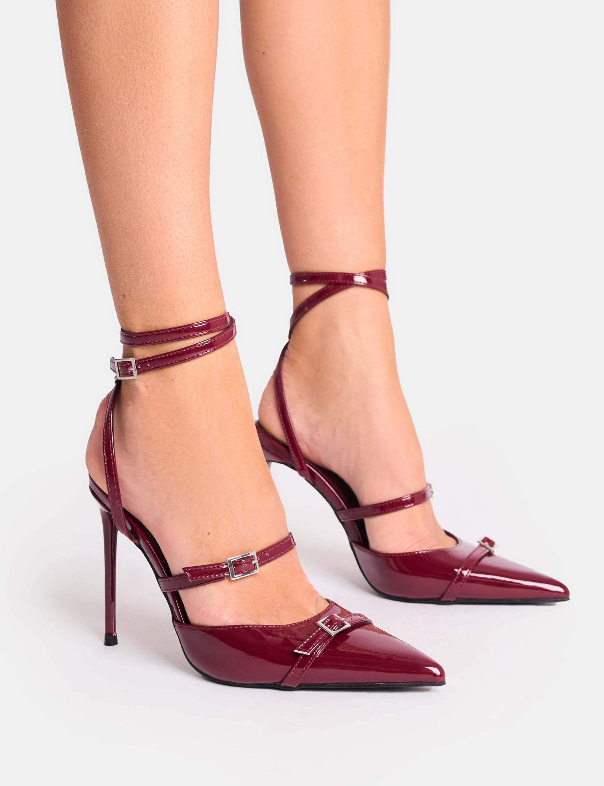 【OPEN YY】BUCKLE POINTY HEELS (3COLORS) Amazon.com | XYD Women Pointed Toe Two-Toned Buckle Sandals