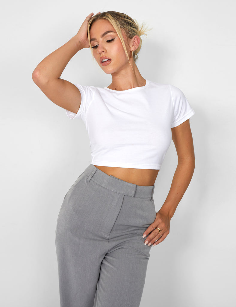 FITTED TSHIRT WHITE | Public Desire