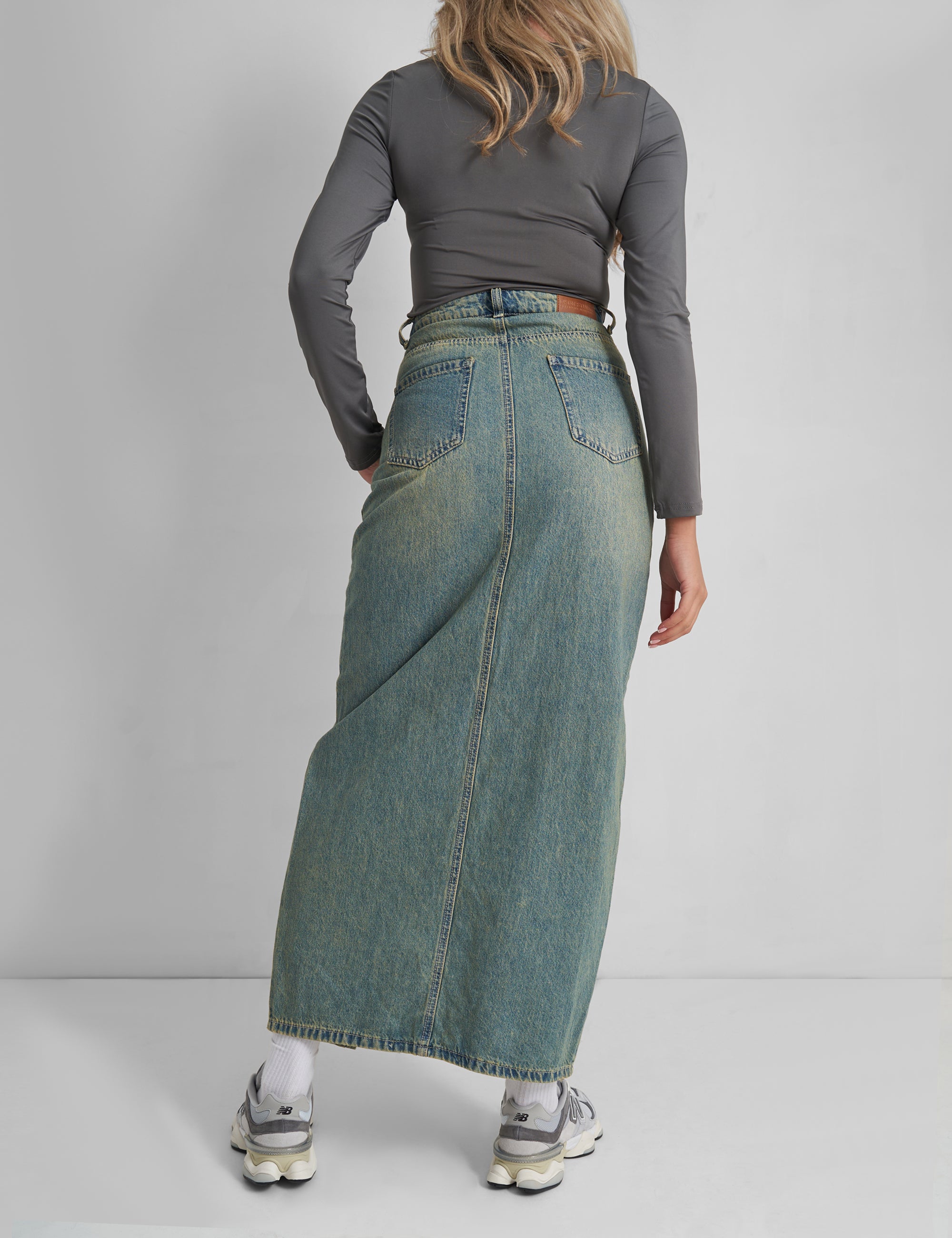 スカート Classic vintage washed team long denim skirt light blue Amazon.com: Women Spring Summer Hem Long Denim Skirt Vintage