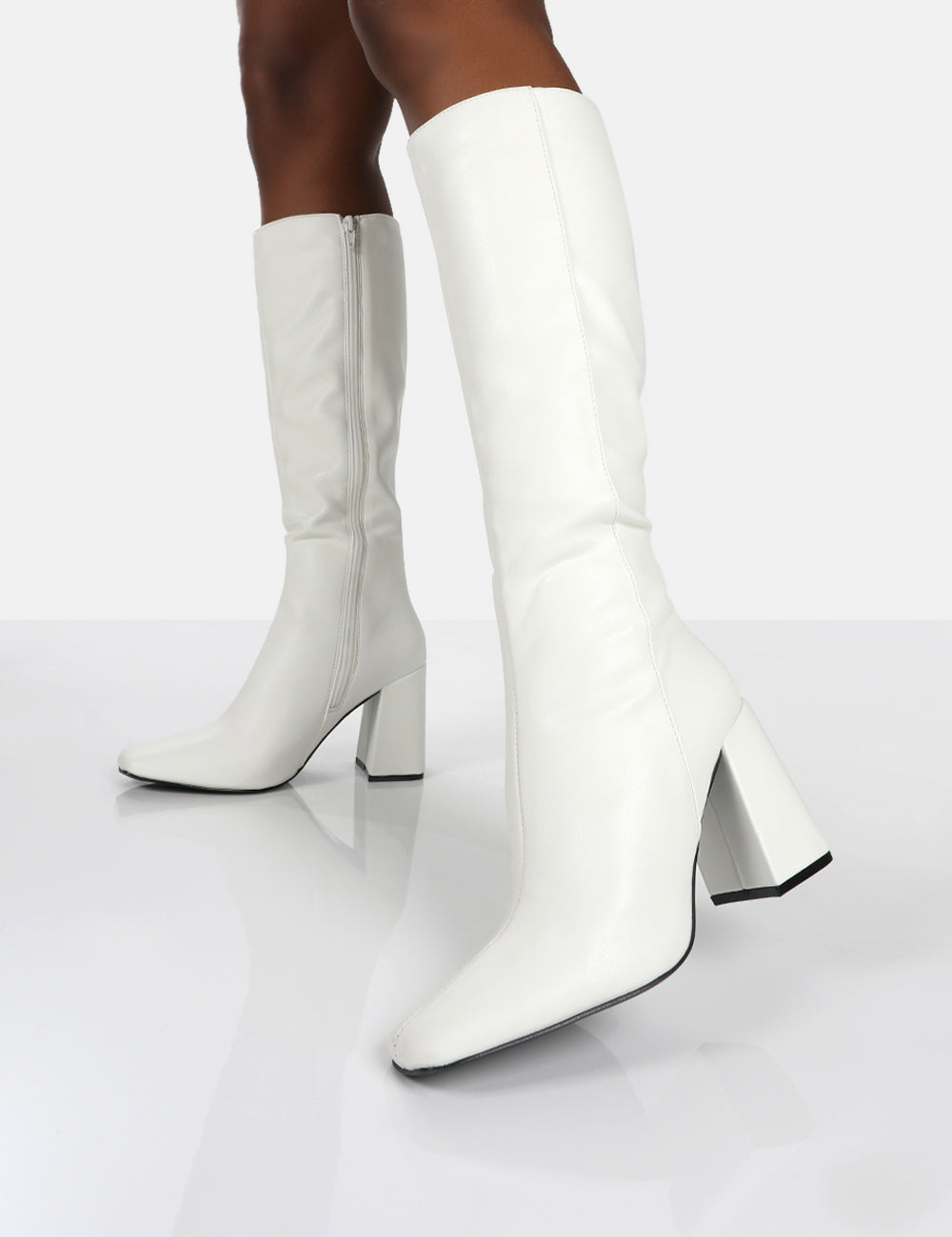 Westcott Knee High Boots White