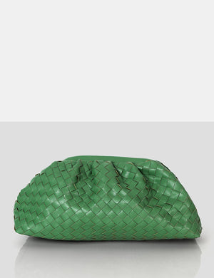 Project Green Weave Clutch Bag