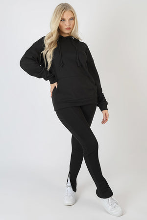 Oversized Hoodie With Front Pocket Black