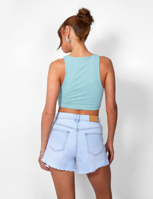 Denim Shorts Light Blue Wash