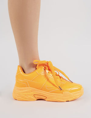 Dash Chunky Trainers in Neon Orange