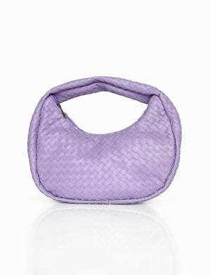 The Capsian Lilac Woven PU Grab Bag