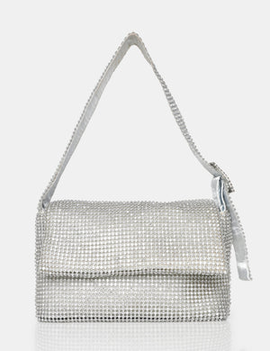 The Luella Silver Diamante Bag