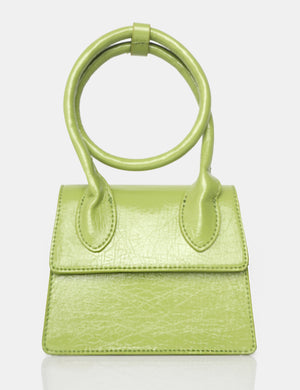 The Milan Metallic Green Pu Crossbody Mini Bag