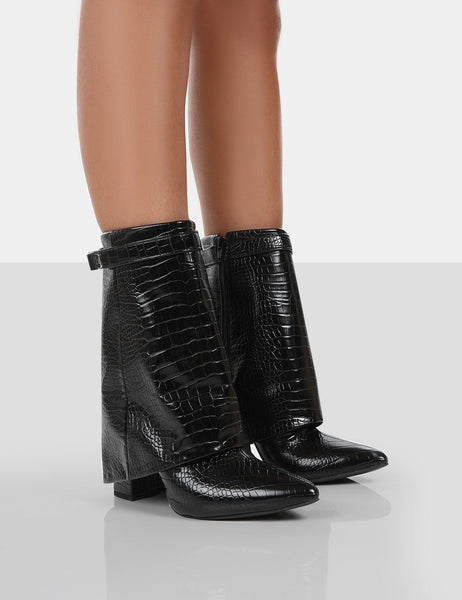 Buy Black Forever Comfort® Point Toe Ruched Ankle Boots from Next
