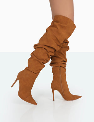 Tan high leg boots Clearance