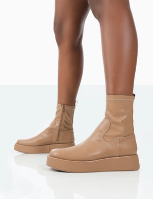 Nude sock ankle boots best sale