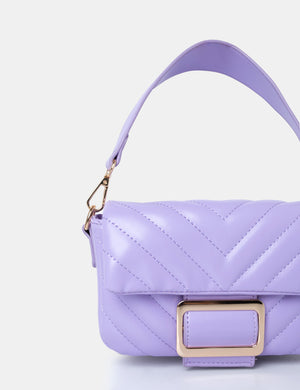 The Harlow Lilac Quilted Buckled Grab Bag