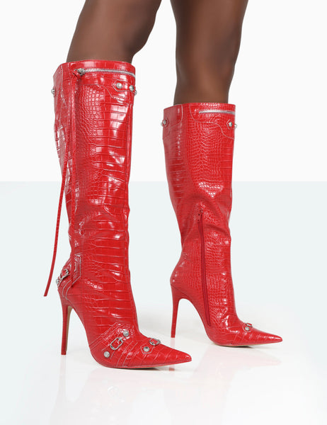 Croc patent boots deals