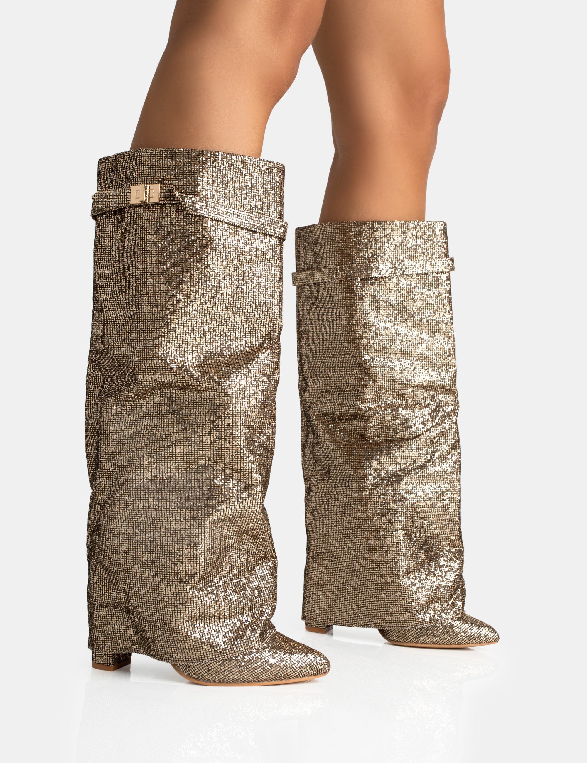 Bronze newest Glitter Midrise boots