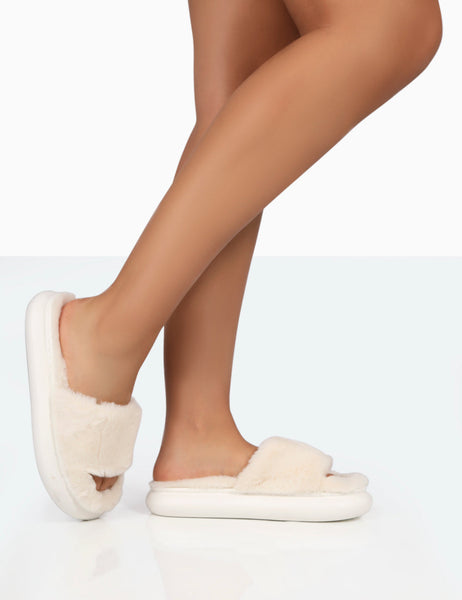 Public desire fluffy online slippers