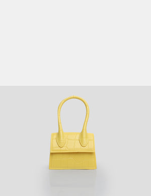 The Alora Yellow Rubber Effect Mini Bag