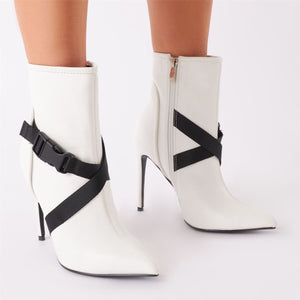 Obsessin' Sports Ankle Boots in White