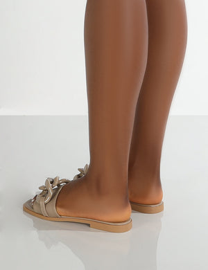 Ark Ercu Chunky Chain Detail Slide Sandals