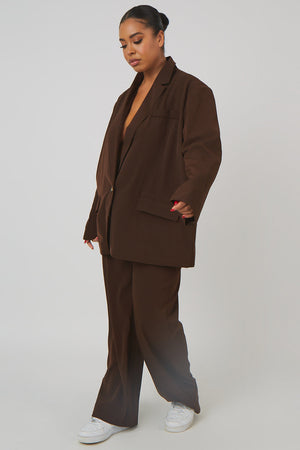 Curve Dad Blazer Chocolate