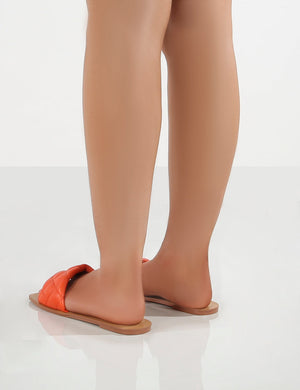 Cloud Orange Wide Fit Slider Sandals