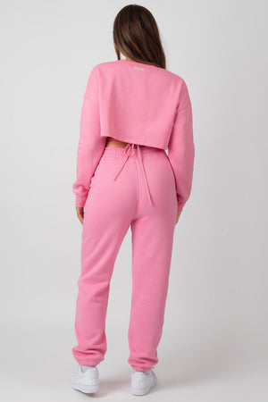 Oversized Fit Strappy 90S Joggers Pink