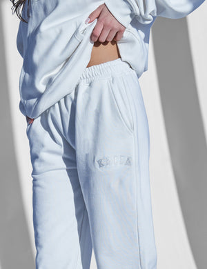 Kaiia Wide Leg Sweat Pants White