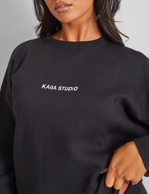 Kaiia Studio Oversized Sweatshirt Black